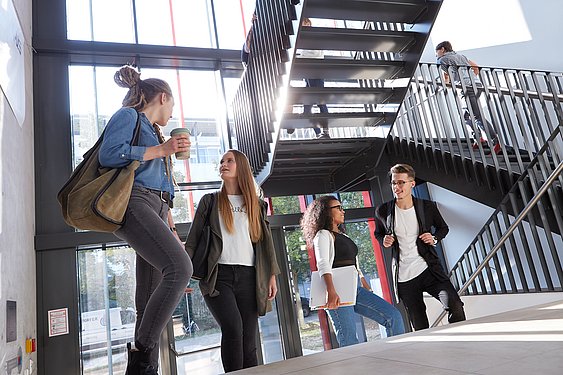 Das Treppenhaus der Berufsfachschule